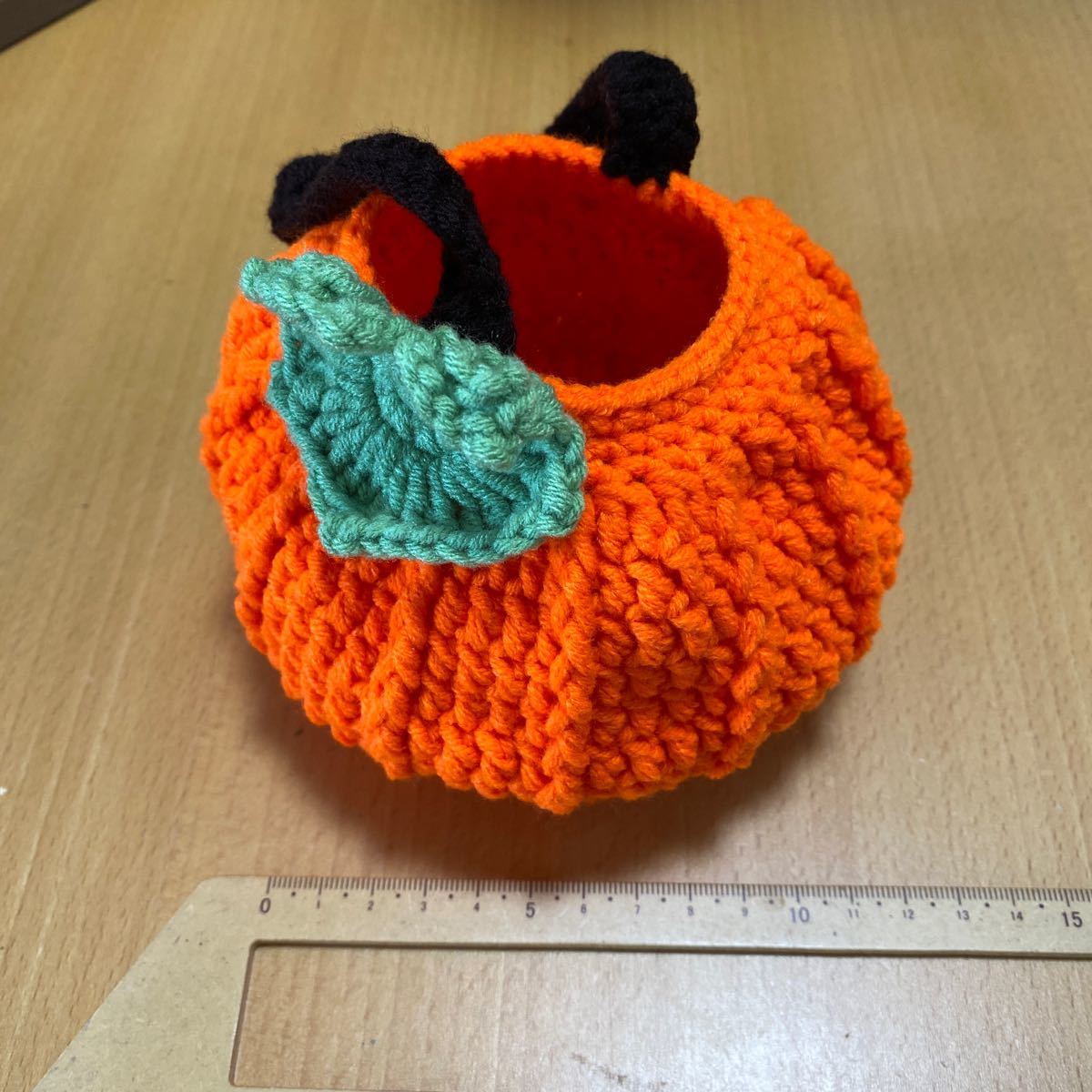 ハンドメイドのかぎ針編みバッグハロウィンかぼちゃバッグ　