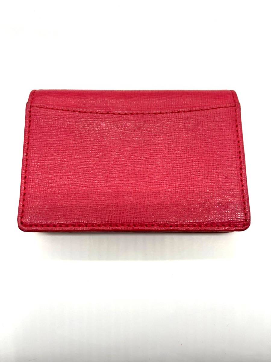 美品】FURLA フルラ カードケース 名刺入れ レッド PVC|PayPayフリマ