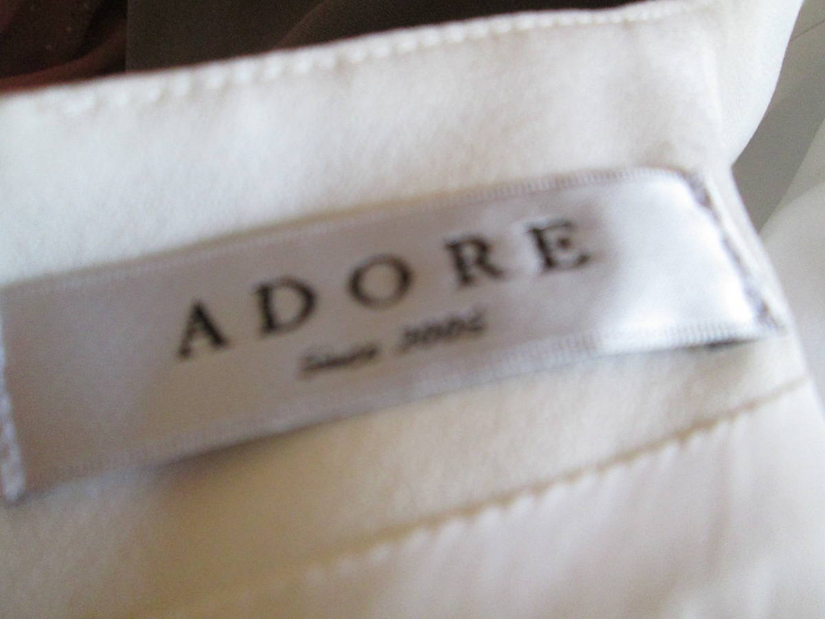 アドーア*36*ワンピース*白＆カーキ*切り替え*春*秋*冬*ADORE*デパート*百貨店*ブランド_画像2