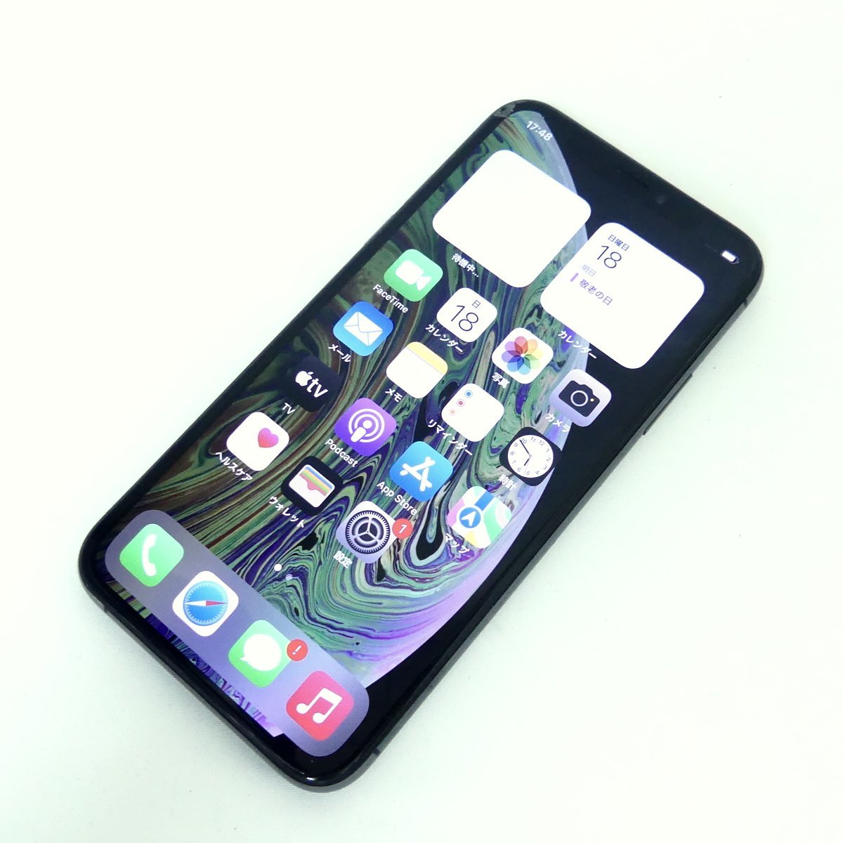 iPhoneXs 64GB ブラック BAT76% au版 SIMロック解除済 判定〇 ジャンク