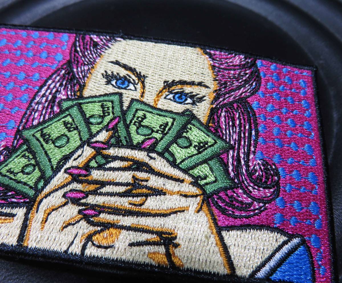 美女◆新品 カジノ　ポーカーゲーム　ギャンブラー　欧米淑女 　ポーカー　カード　ゲーム　女優　 刺繍ワッペン◇ アメリカ ヨーロッパ　_画像7