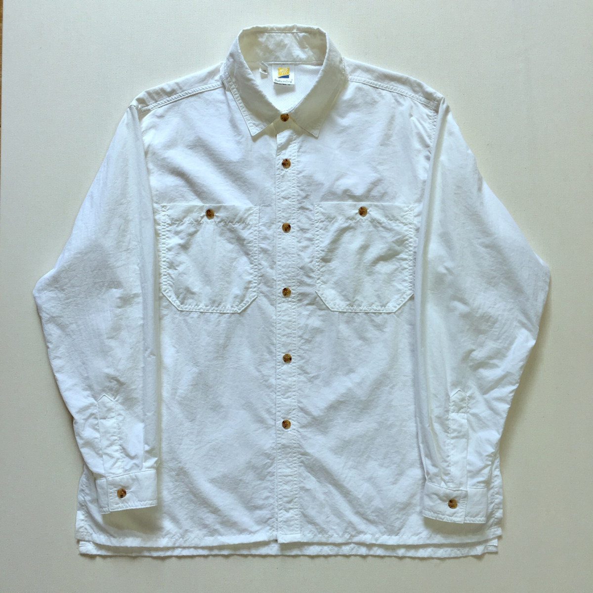【美品】70年代 米国製 vintage field taffeta shirt ビンテージ フィールド タフタ シャツ M アウトドア アウター シェル_画像1