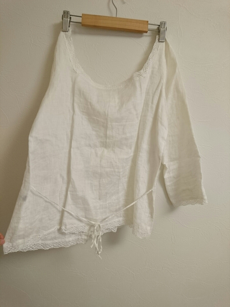  Journal Standard *ga- Lee .linen. blouse race eggshell white raw .