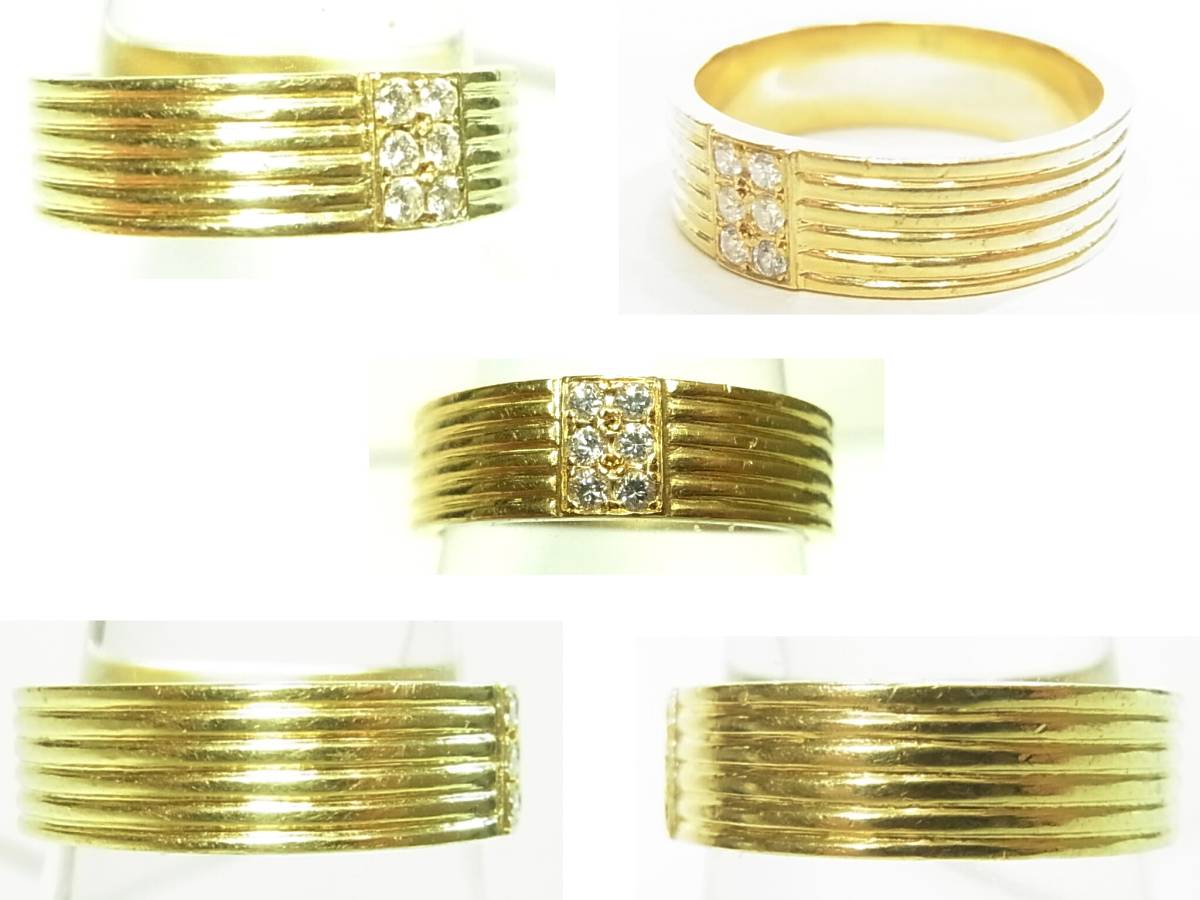  Mikimoto 0.15ct бриллиант K18 кольцо 10.5 номер 6Pmere diamond 5.49g женский 18 золотой желтое золото 750YG кольцо Pinky MIKIMOTO