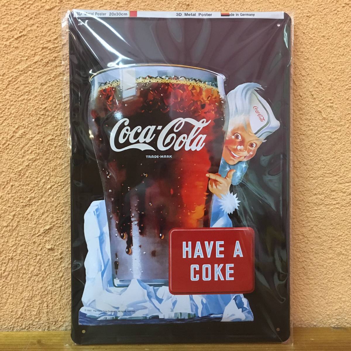 ブリキ 看板★コカコーラ BOY★Coca-Cola ドイツ製 エンボス看板 インテリア雑貨 ショップSHOP 店舗 アメリカン雑貨_画像1