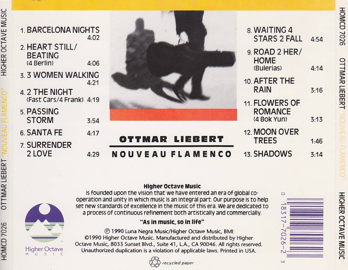 **Ottmar Liebert / Nouveau Flamencootoma-* Lee bar to foreign record CD**