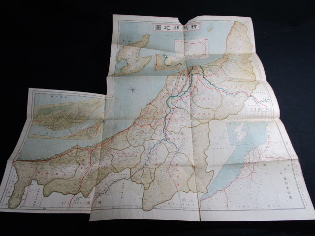 [ анонимность рассылка ] старая карта Taisho 11 год Япония префектура труба внутри карта цвет [ Niigata префектура ]