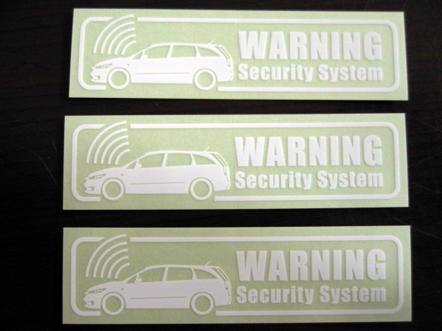  car make another [ Honda Stream RN6~9] car security sticker 3 pieces set fixed form mail including carriage H013