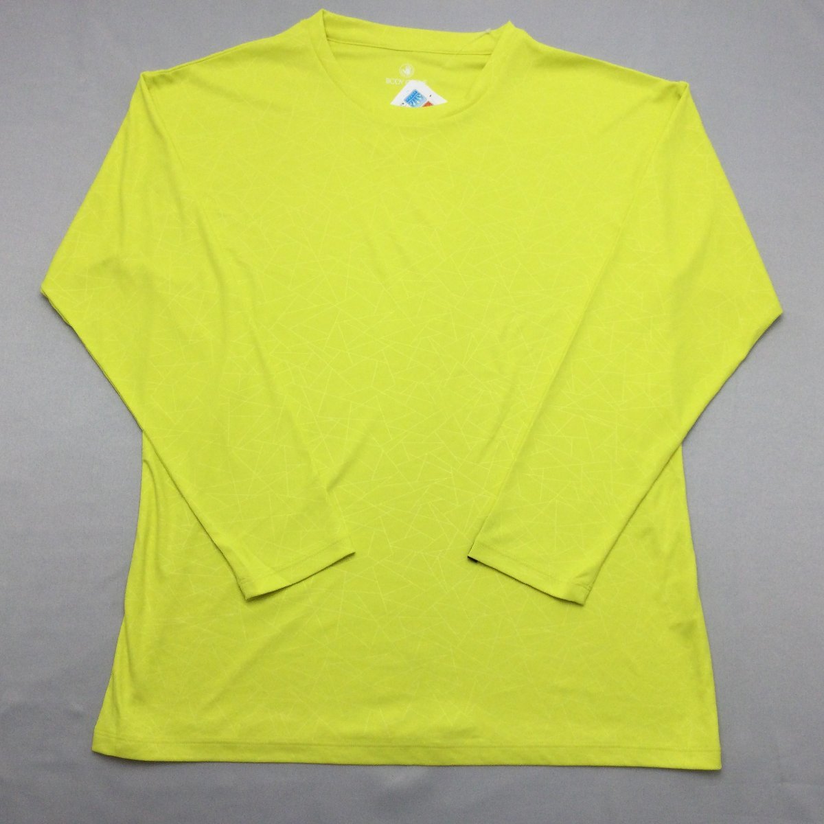 【送料無料】【新品】BODY GLOVE レディース長袖Ｔシャツ（ストレッチ素材 吸水速乾 UVカット）　L　　ライム★22120_画像1