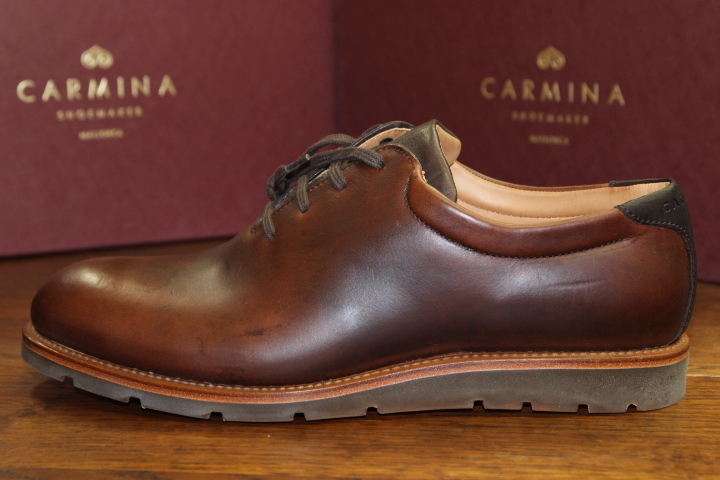  unused CARMINA (karumi-na) 80650 horn wing company Chrome Excel leather hole cut leather sneakers / 9 / gentleman / leather shoes /karumina