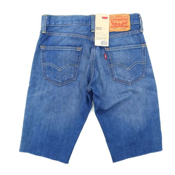 【新品 未使用】 Levi's 511 リーバイス 36555-0121 スリム カットオフ デニム ショート パンツ ジーンズ Sz.28　メンズ　A2B04053_8#P_画像5