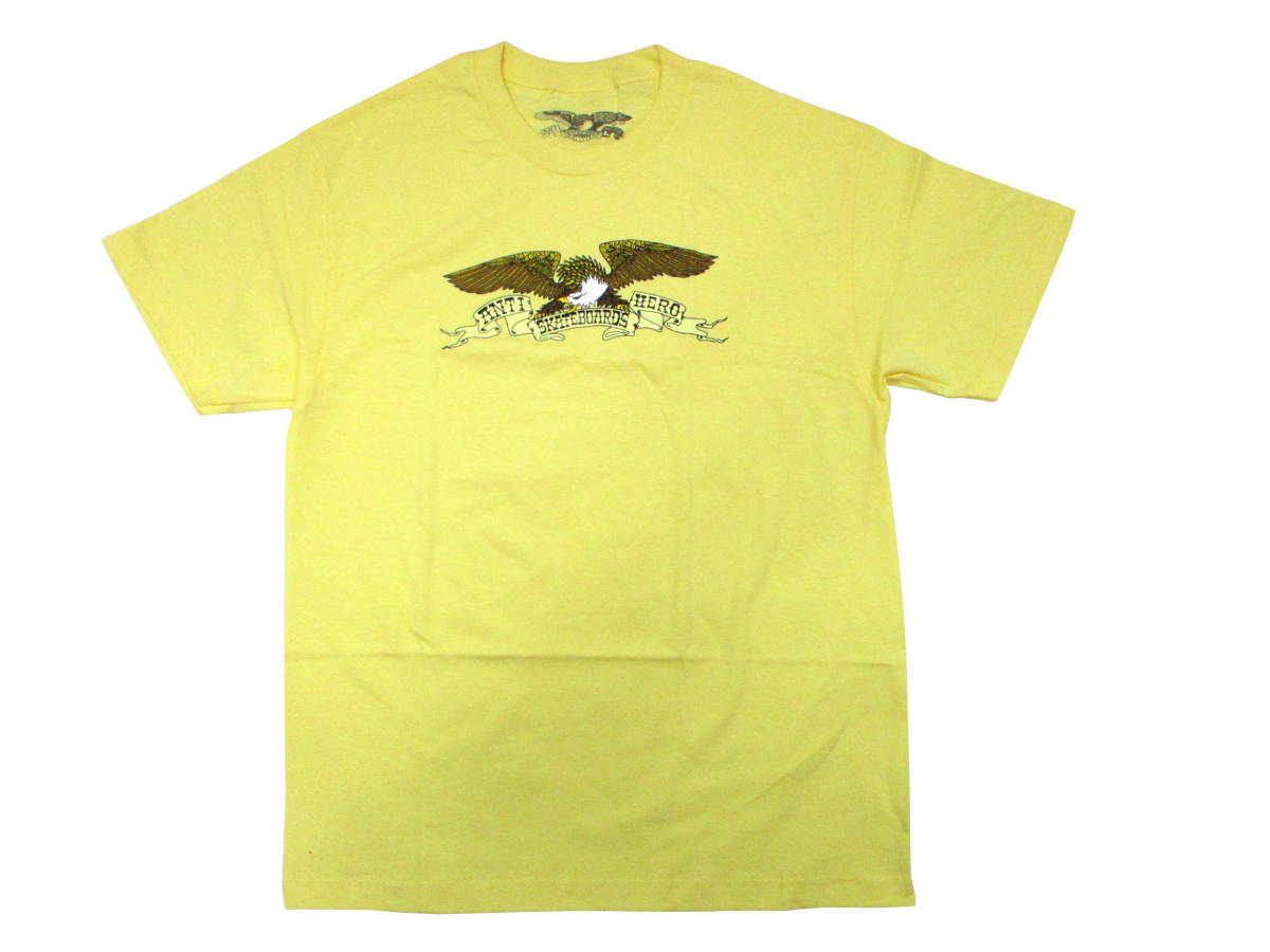 廃盤☆即決 レア ANTIHERO アンタイヒーロー Grant Taylor KERSHNAR EAGLE Tシャツ 黄色 SIZE:M.アンチヒーロー supitfire スラッシャー_画像1