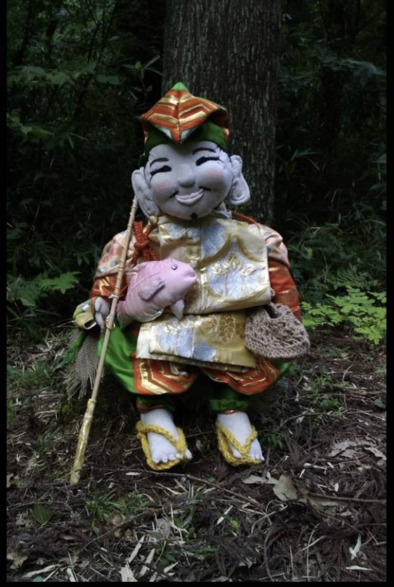 おまけ付】 手作り大人形「恵比寿様」体内に神社の願かけ串入り おまけ付】 手作り大人形「恵比寿様」体内に神社の願かけ串入り