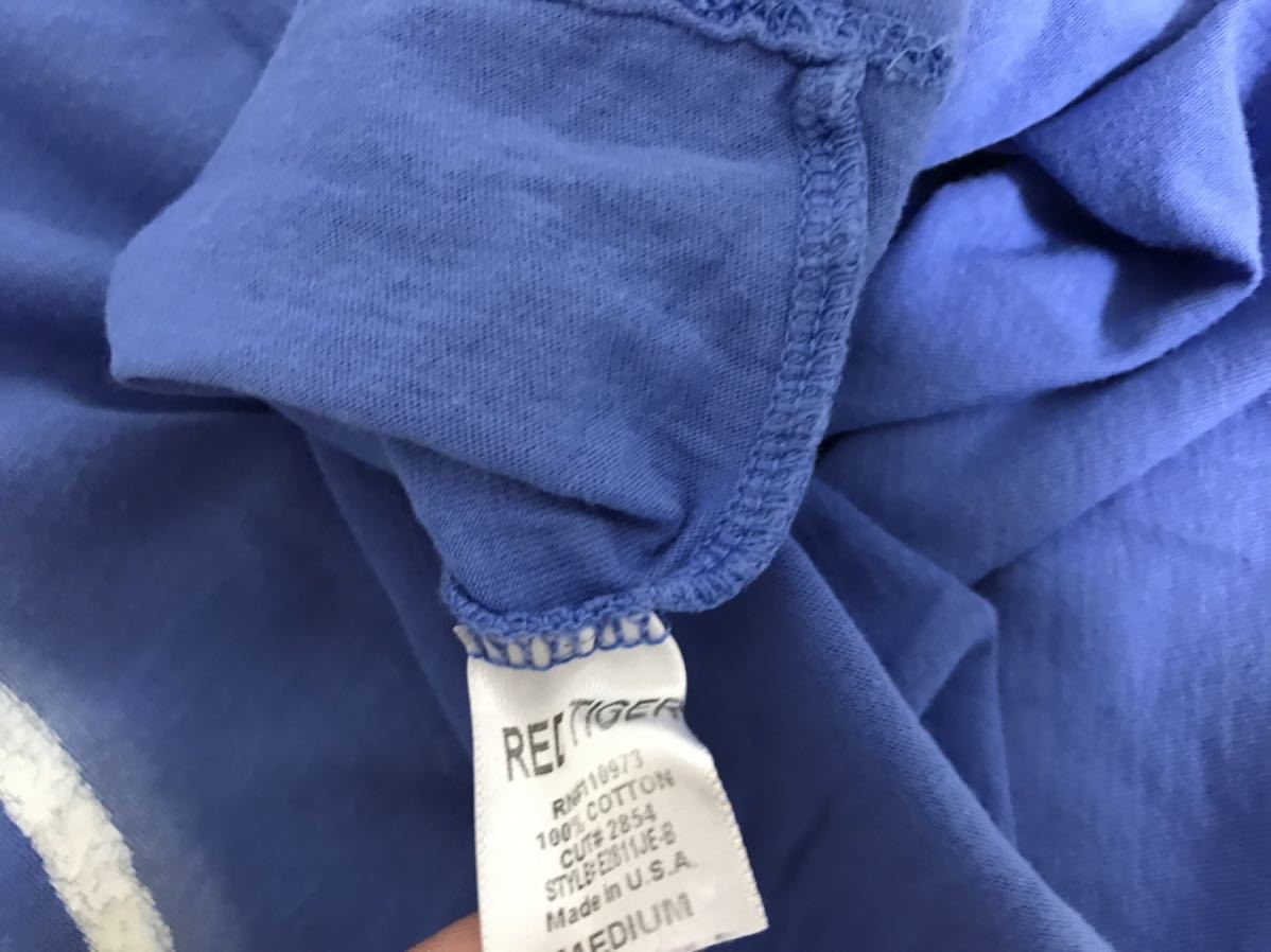 本物エバーeverコットンロゴプリント半袖TシャツメンズビジネススーツアメカジサーフM青ブルーストリートスケーターアメリカ製