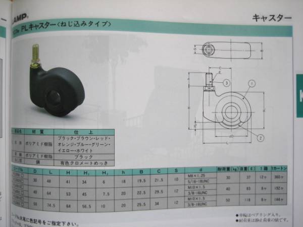 スガツネ LAMP カラフル キャスター 廃盤 ブラウン 4個セット DIY 工作 自作 ハンドメイド_画像3