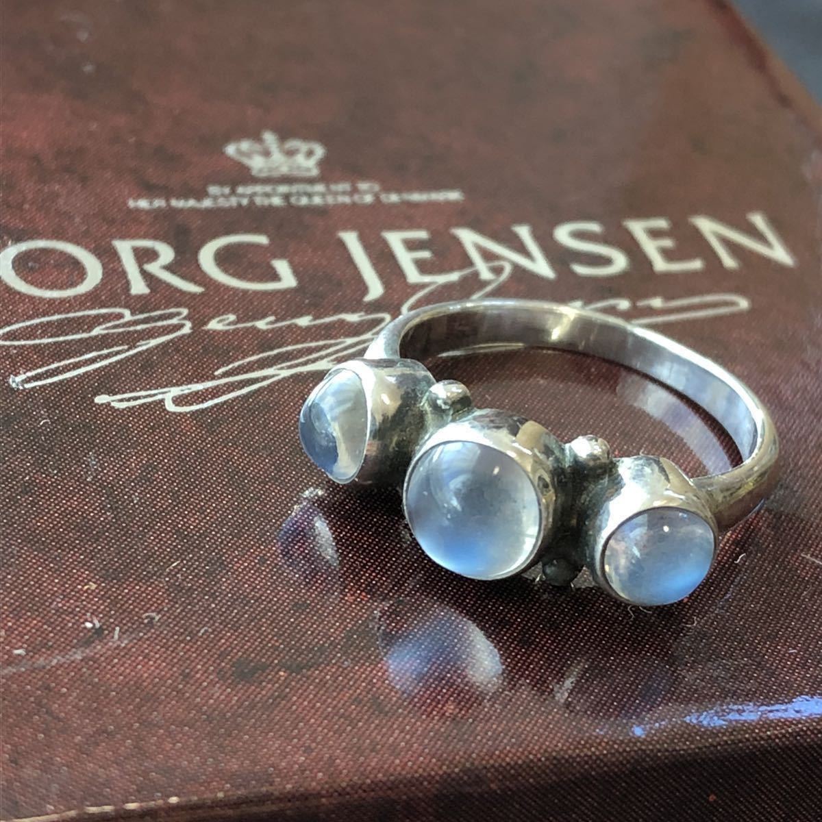 GEORG JENSEN リング #3 約11〜12号 ムーンストーン ジョージ