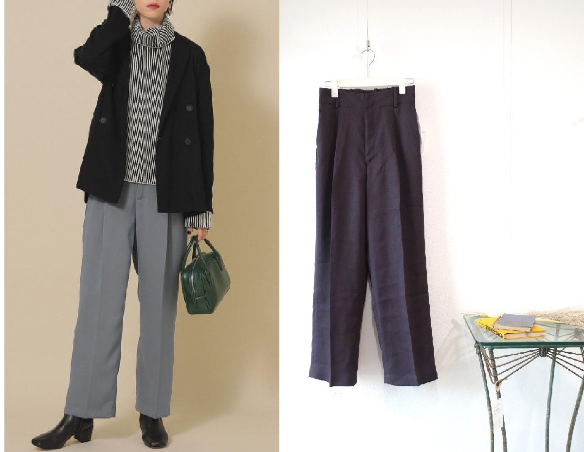 * tag have unused 2021 year Ray BEAMS/ Ray Beams *karuze1 tuck tapered pants // regular price Y12.100* old clothes. gplus Hiroshima 2209r1