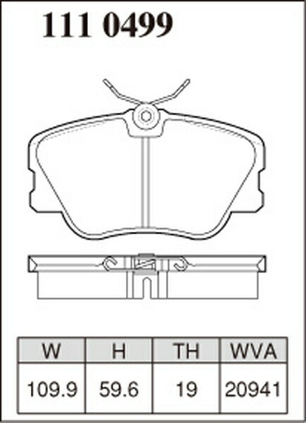 ディクセル SP-βタイプ フロント左右セット ブレーキパッド W124(ワゴン) 124082 1110499 DIXCEL スペシャルコンパウンド ブレーキパット_画像2