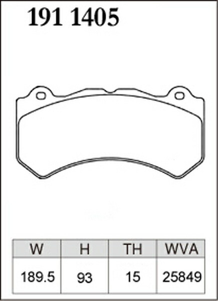 ディクセル ESタイプ フロント左右セット ブレーキパッド グランドチェロキー WK57A/WK64 1911405 DIXCEL ブレーキパット_画像3