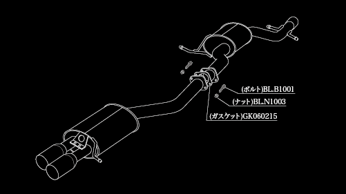 柿本改 アインザッツ s-622 マフラー ゴルフ5ヴァリアント ABA-1KCAV W633010C KAKIMOTO RACING 柿本 カキモト einsatz s-622_画像2