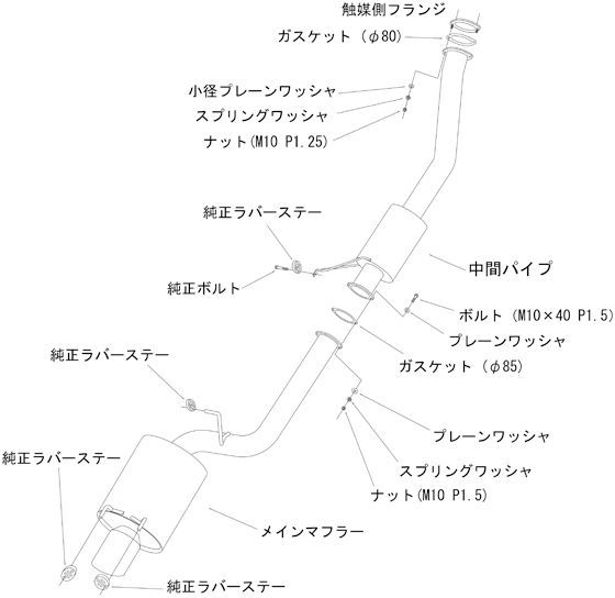 HKS スーパーターボマフラー スカイラインGT-R E-BNR32 31029-AN001 Super Turbo Muffler スポーツマフラー_画像4