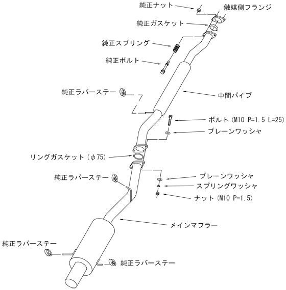 HKS サイレントハイパワー マフラー インプレッサWRX STI GH-GDB 31019-AF015 取付セット silent HiPower スポーツマフラー_画像4