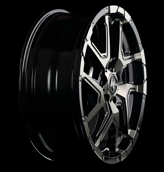 MID ナイトロパワー デリンジャー 4本セット ホイール ハイエース/レジアスエース【17×6.5J 6-139 INSET38 セミグロスブラック】200系_画像9