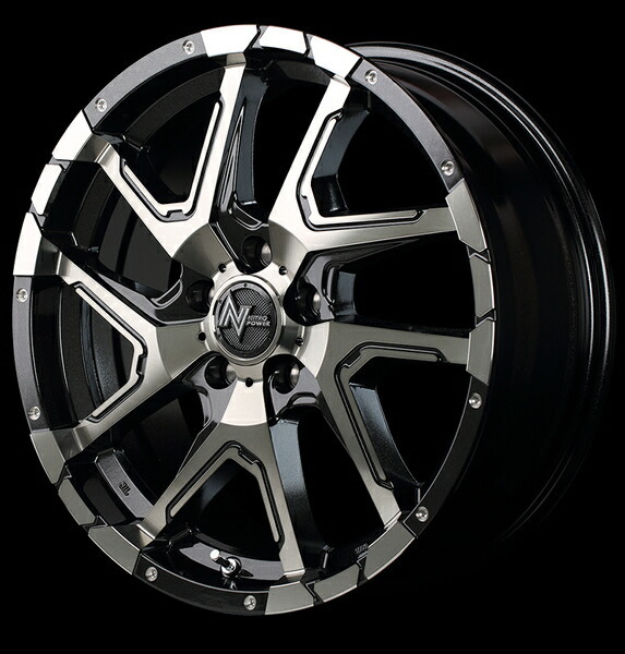 MID ナイトロパワー デリンジャー 4本セット ホイール ハイエース/レジアスエース【17×6.5J 6-139 INSET38 セミグロスブラック】200系_画像10