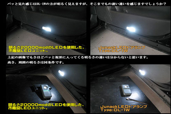 ジュナック LEDドアランプ レッド コロナエクシブ ST20# DL-R Junack