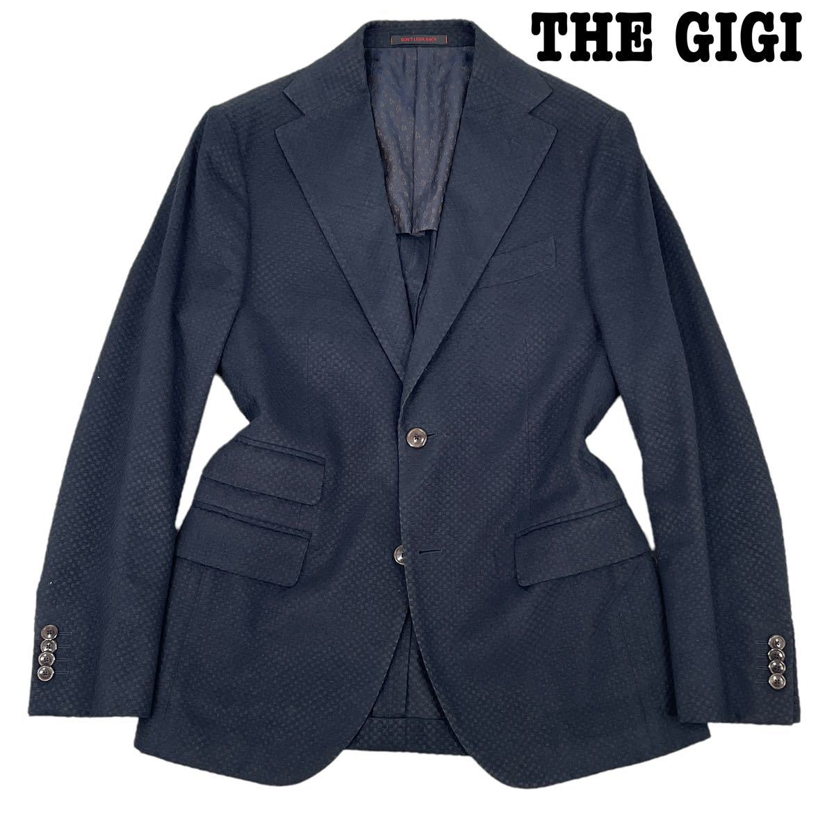 THE GIGI / ザ ジジ ダークネイビージャケット 46 幾何学模様