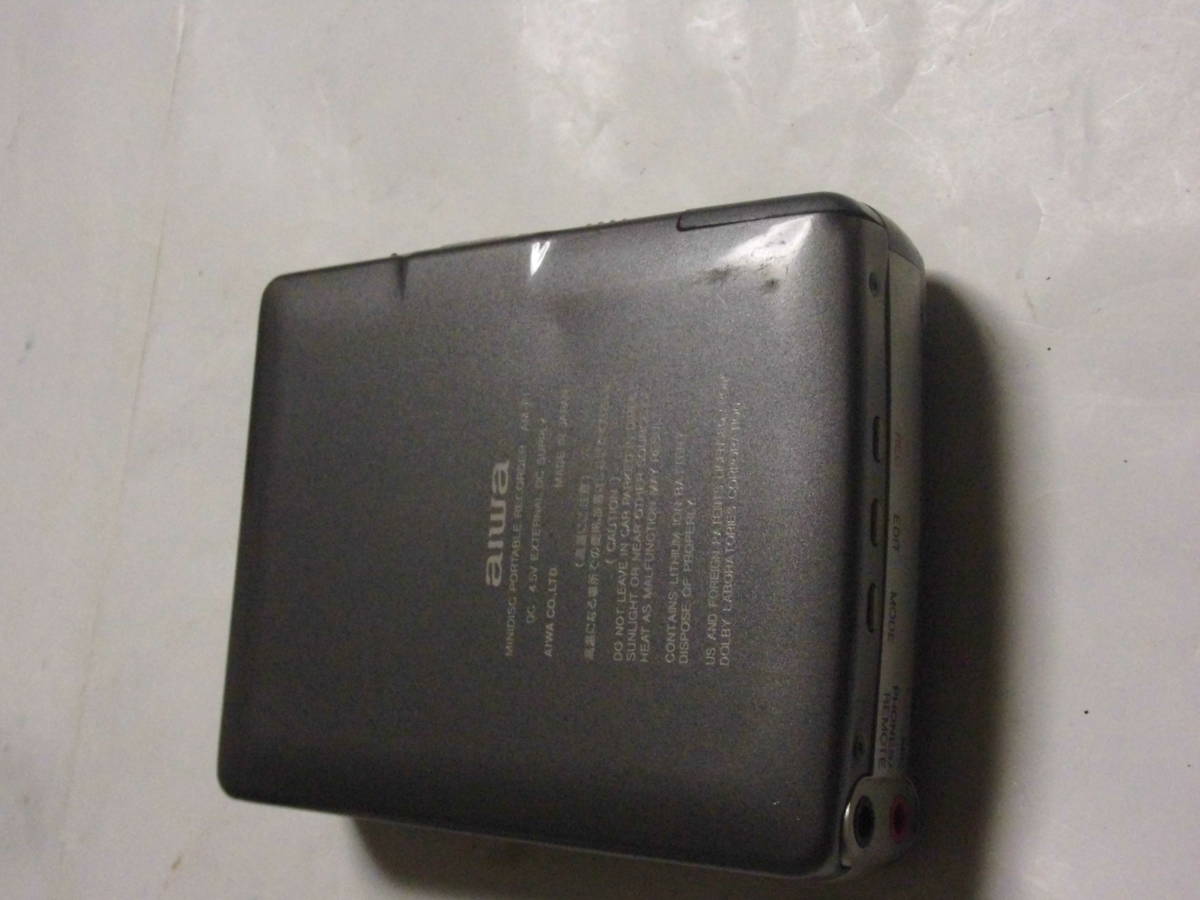 aiwa ポータブルMDレコーダー AM-F1 MDプレーヤー 通電OK sariater