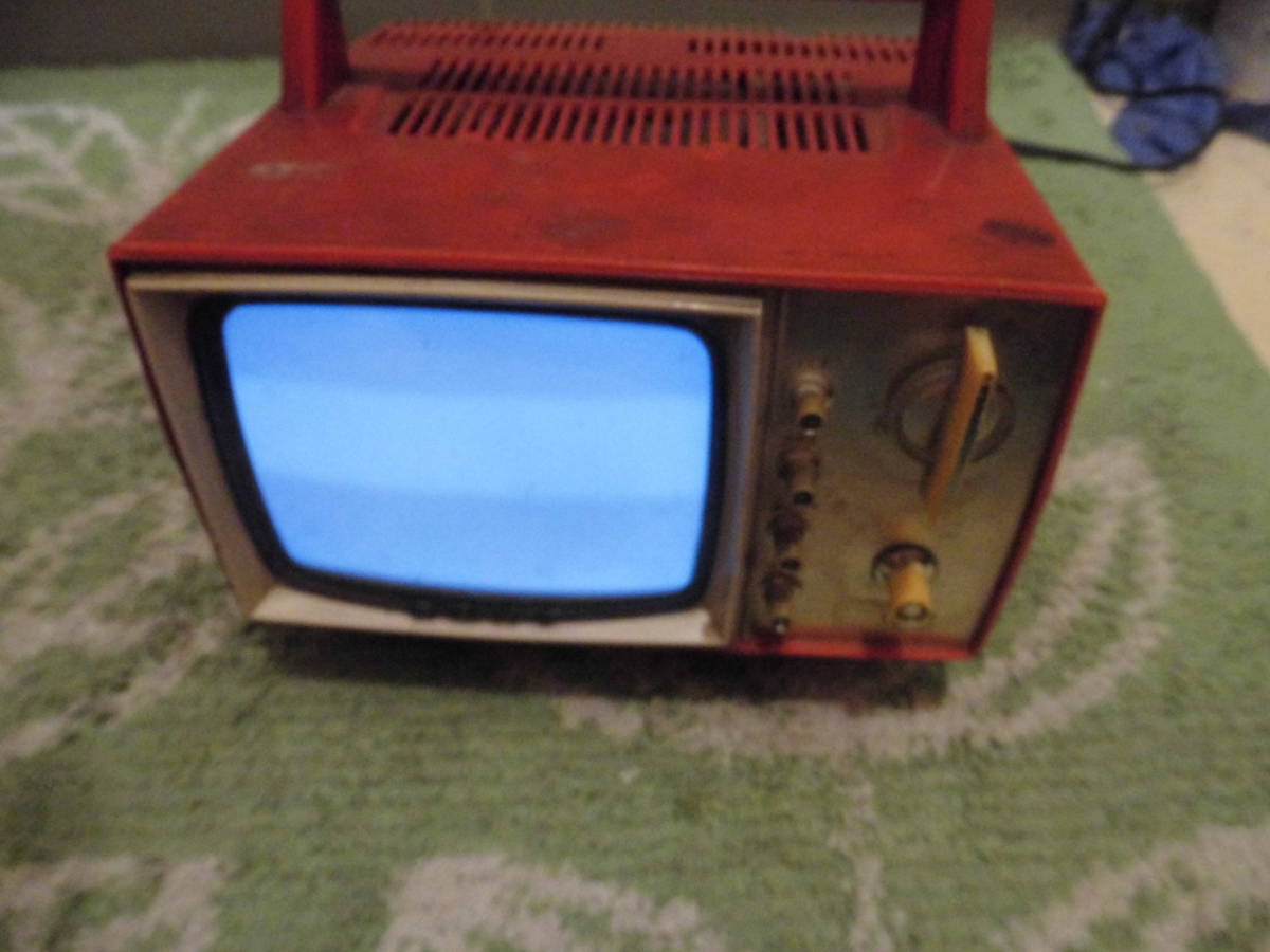 Sony micro TV  5-206型 稀少 オレンジ 動作品 箱、取説付きの画像8