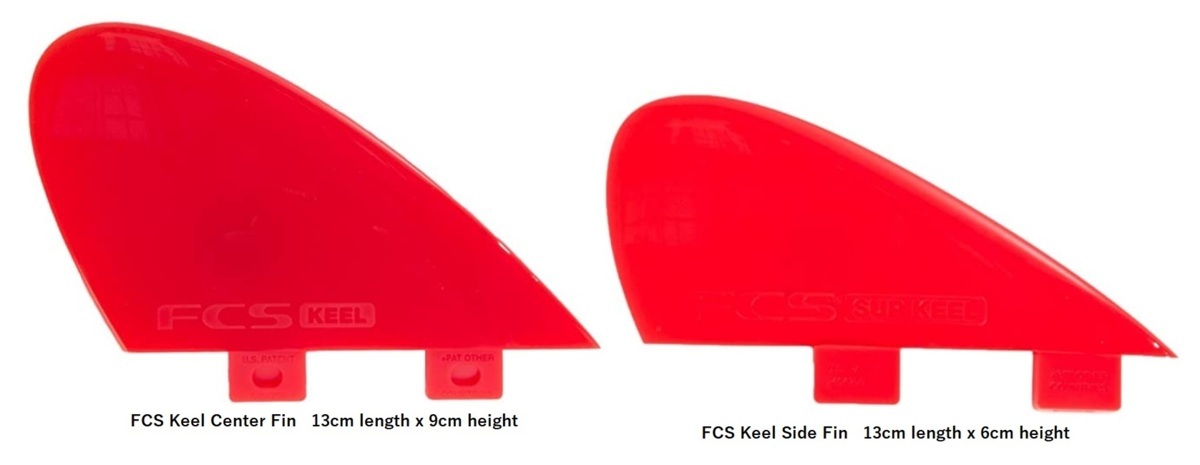 送料無料▲FCS SOFT Keel Tri Fin Set RED　KEY付　新品_画像6