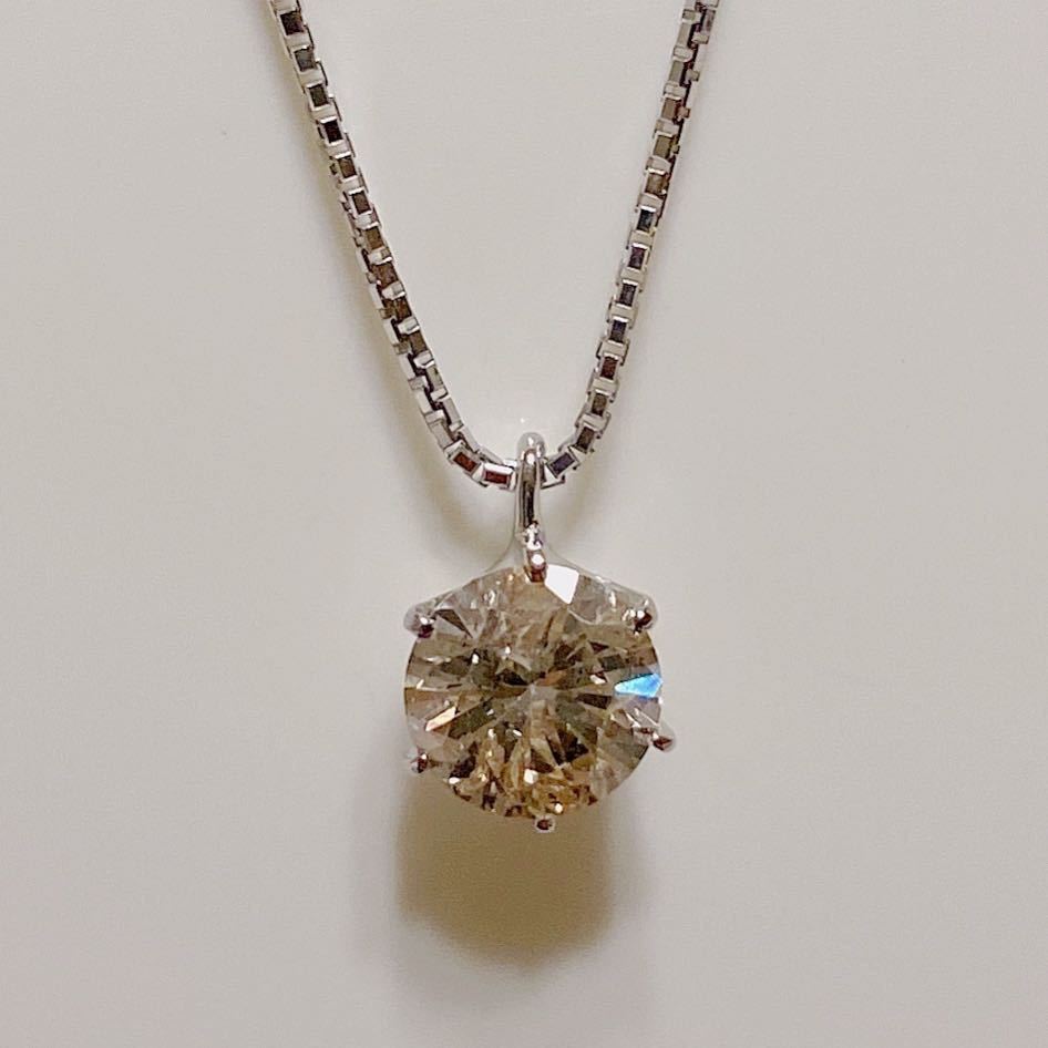 キラキラ！！可憐可愛！！【Diamond Necklace】ダイヤモンド　ネックレス　0.56ct K18WG ホワイトゴールド　pt900 プラチナ　約2.2g_画像1