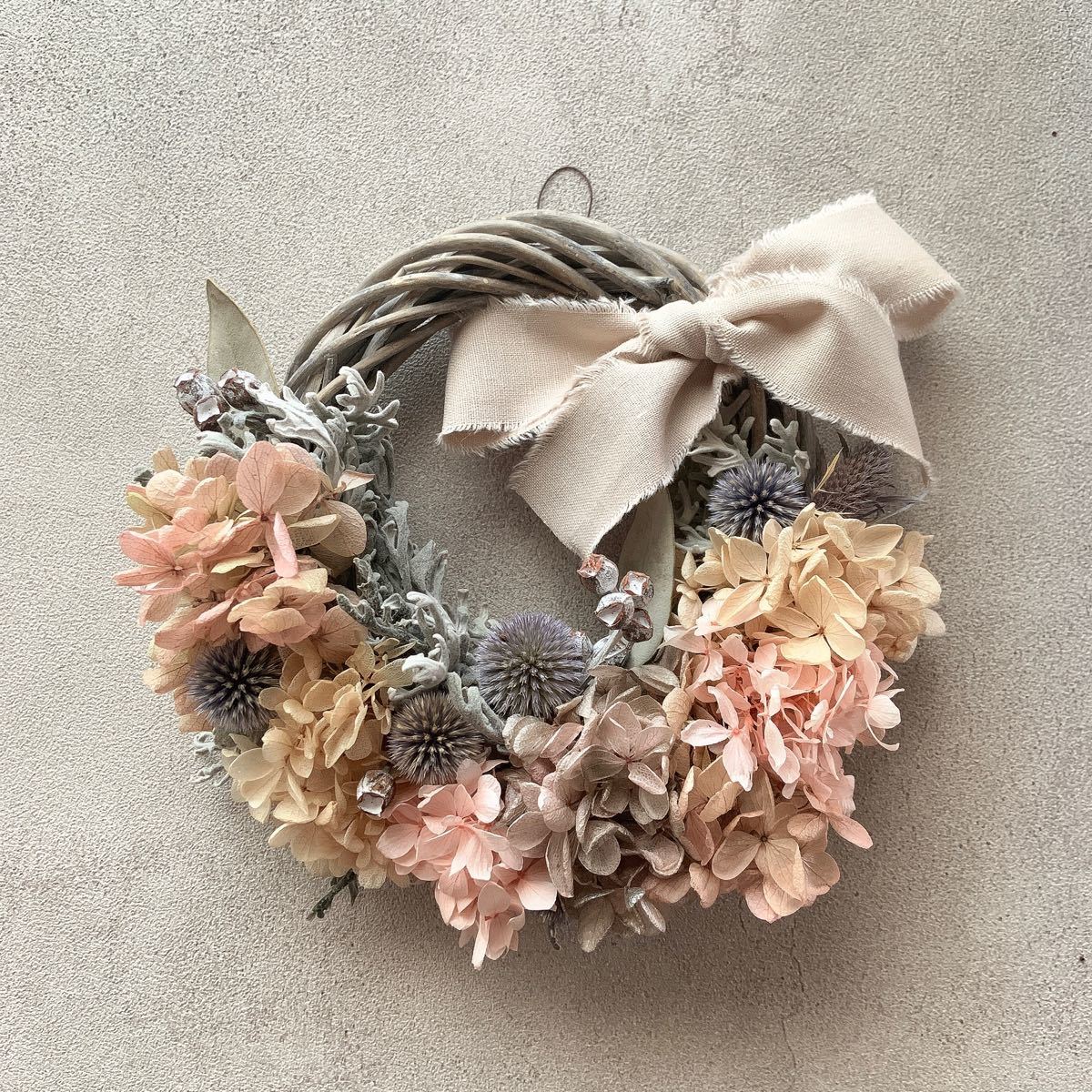 2021セール 10.春色ハーフリース 紫陽花リース thiesdistribution.com