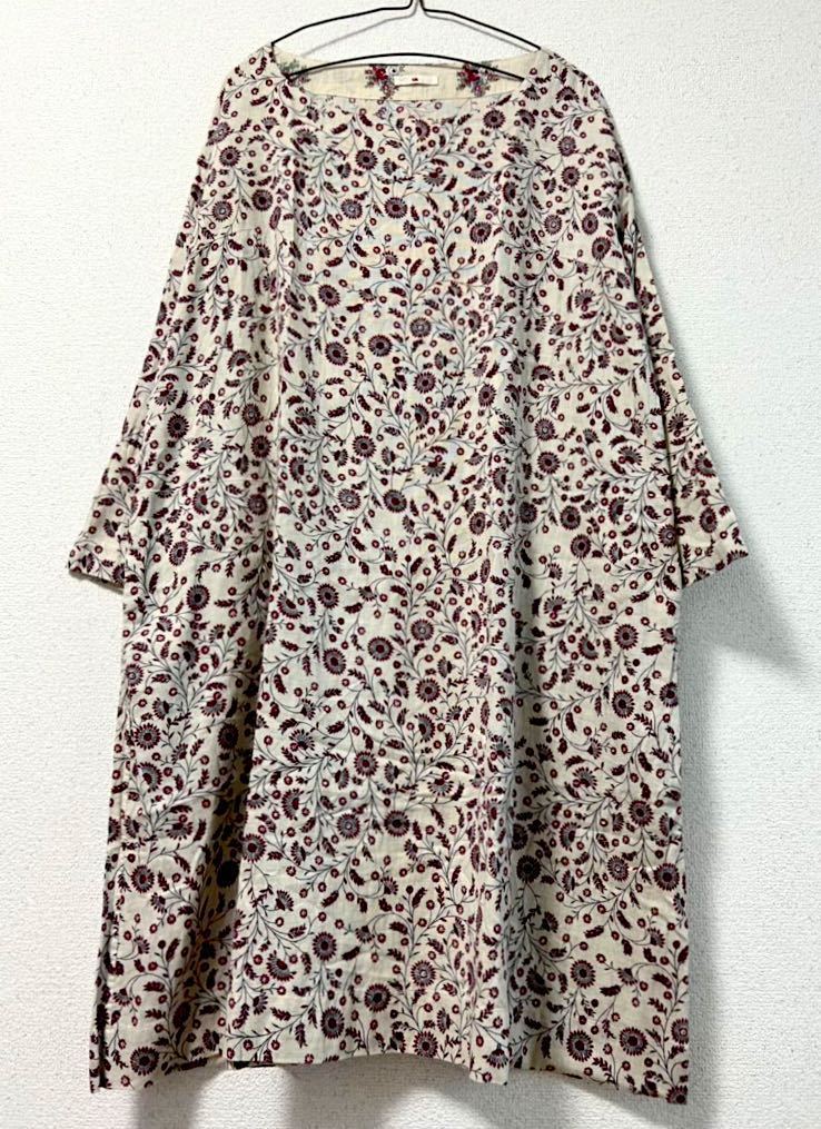 45rpm 45R ワンピース 花柄ワンピース オーバーサイズ ゆったりサイズ