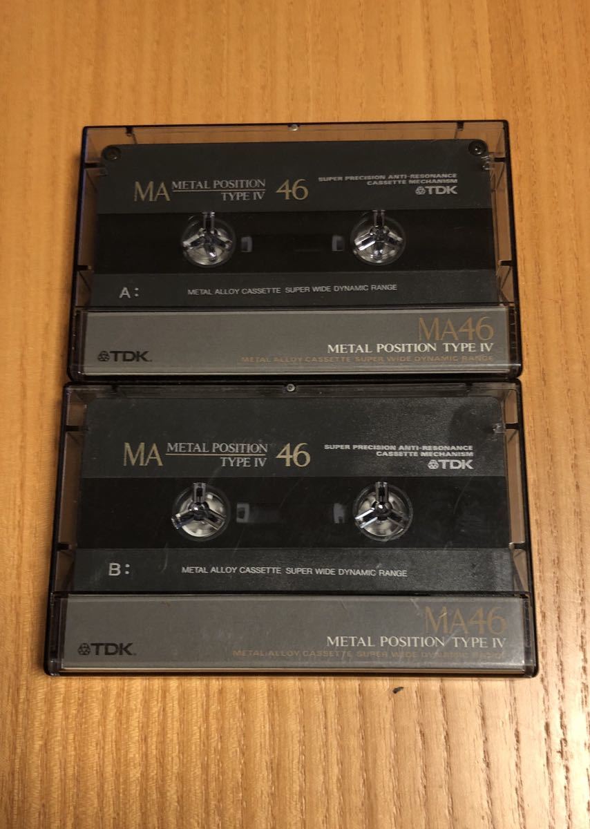 TDK 中古カセットテープ METAL メタルテープ TYPE Ⅳ 46分 ２本セット