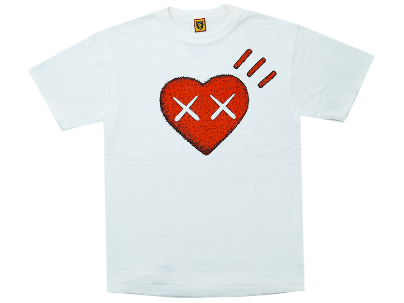 新品 HUMAN MADE KAWS XX22TE008 Tシャツ ハート ロゴ 白 新品 HUMAN MADE KAWS XX22TE008 Tシャツ ハート ロゴ 白