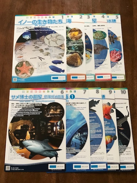 * Okinawa * beautiful . sea aquarium * beautiful . sea observation guide * all 10 kind set (10 sheets )