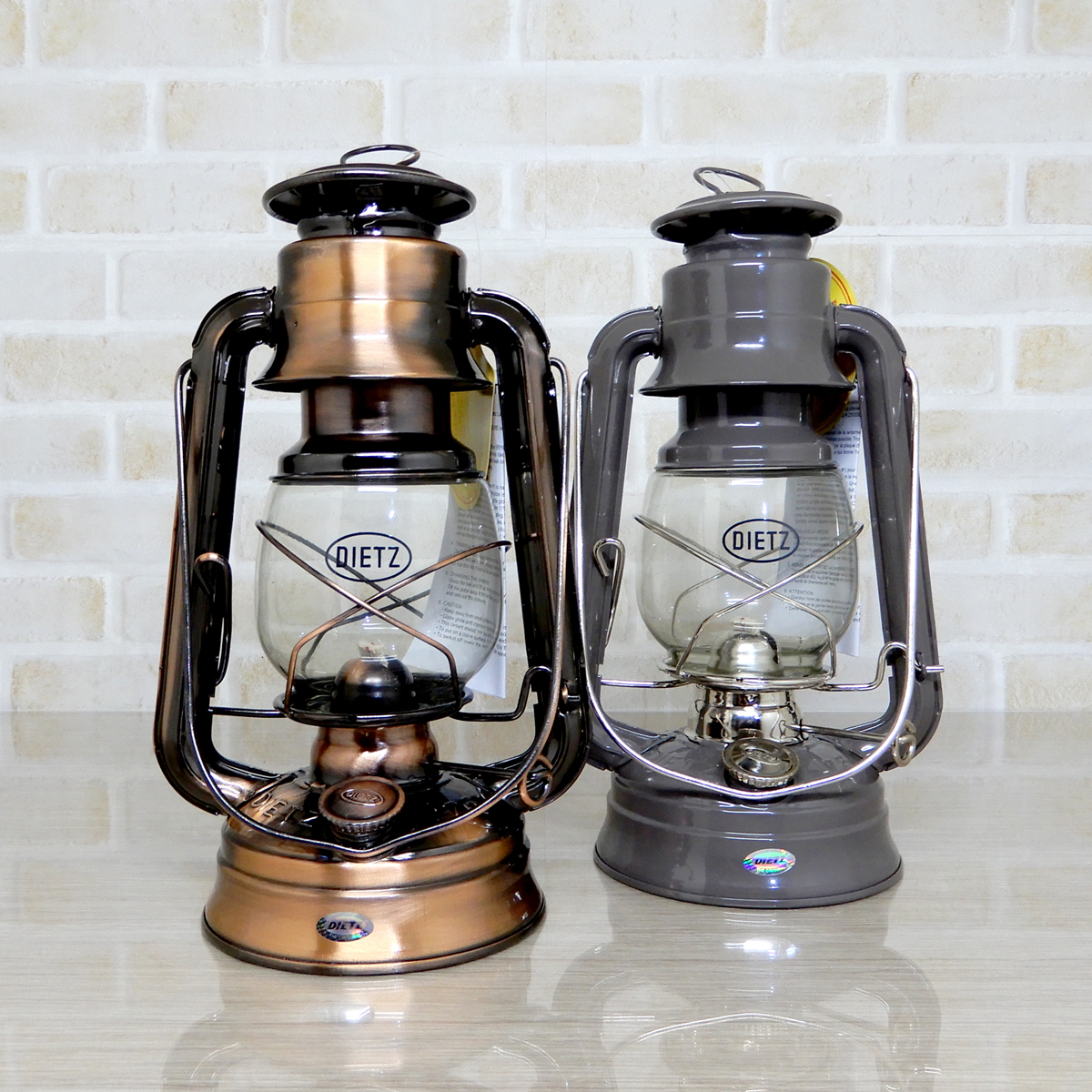 大セール【送料無料】新品 Dietz #76 Original Oil Lantern - Bronze & Grey 2点 / 替芯付 ◇デイツ ブロンズ ニッケル ハリケーンランタン