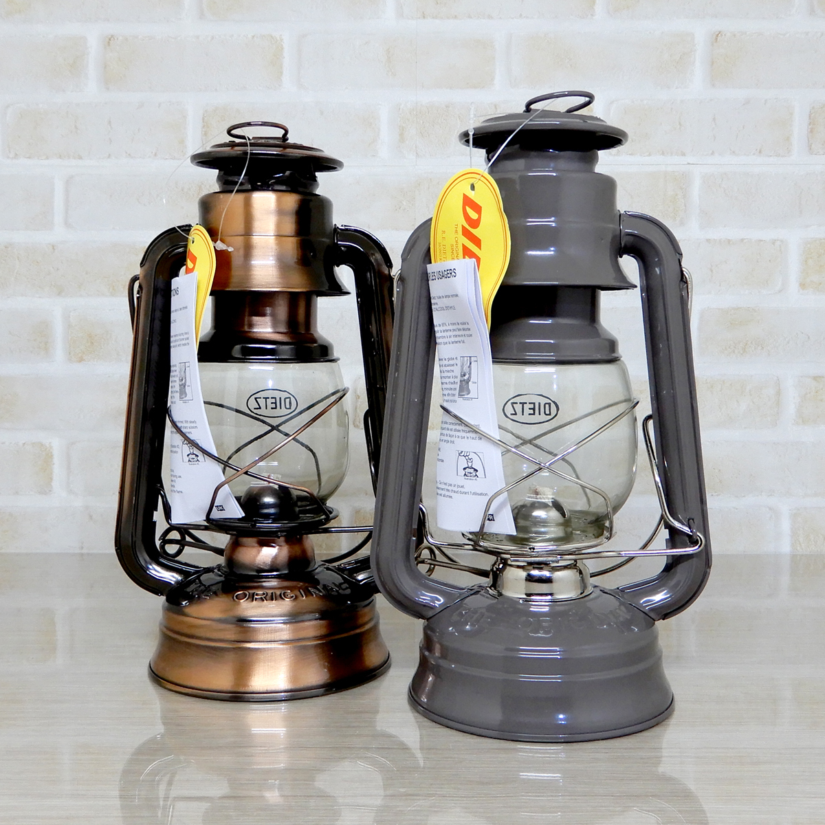 大セール【送料無料】新品 Dietz #76 Original Oil Lantern - Bronze & Grey 2点 / 替芯付 ◇デイツ ブロンズ ニッケル ハリケーンランタン