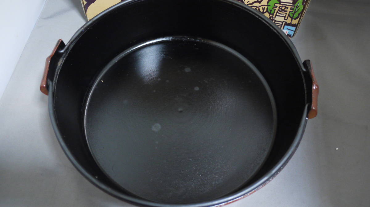  south part iron vessel saucepan for sukiyaki new pine bamboo plum diameter approximately 26cm unused storage goods ⑥