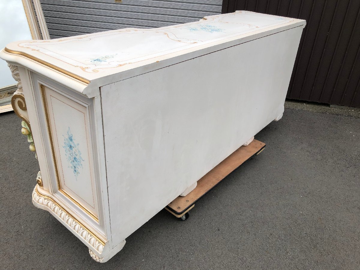 used イタリア製品? ロココ調 ドレッサーテーブル 壁掛けミラー 鏡台