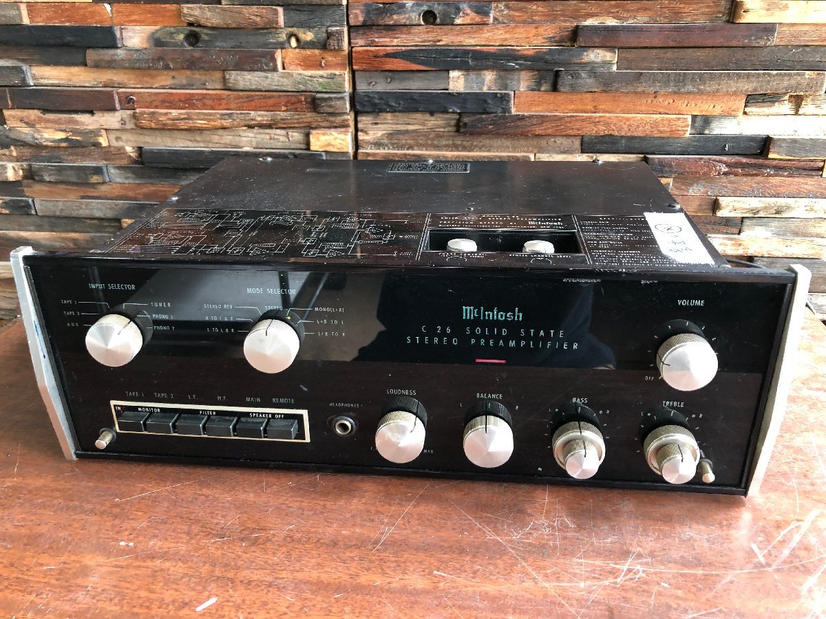 ジャンク品　McIntosh プリアンプ C26 マッキントッシュ_画像1