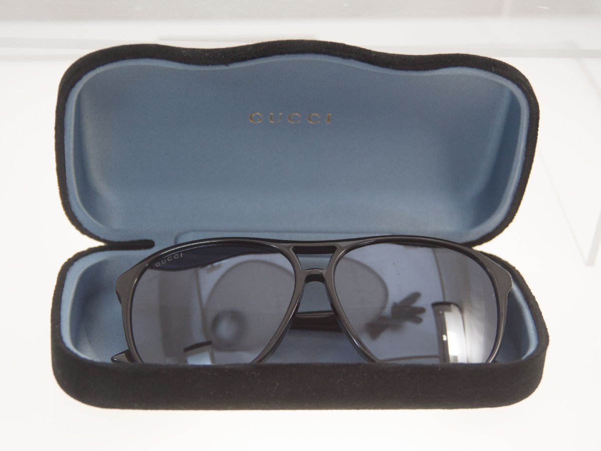 【GUCCI】グッチ サングラス GG0016SA 001 59□13-145 ブラック【中古品】_画像1