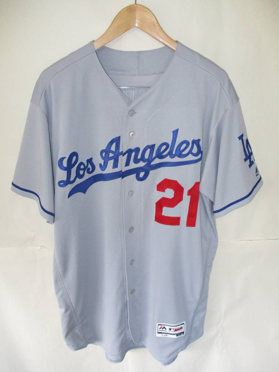 Majestic マジェスティック MLB メジャー オーセンティック Flex Base ロサンゼルス ドジャース Dodgers ダルビッシュ有 ユニフォーム 48_画像2