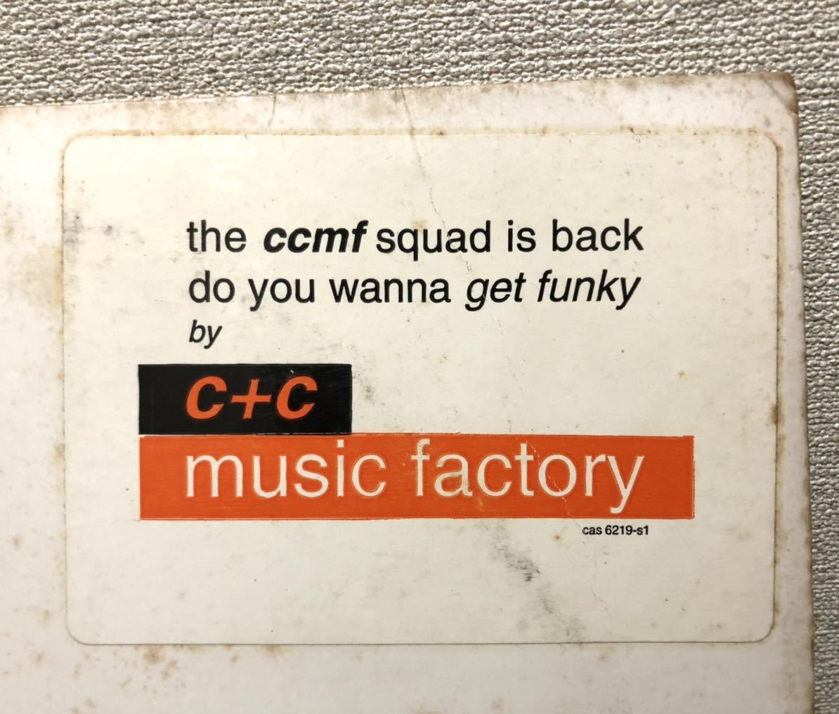 レア オリジナル 初版 プロモ C & C Music Factory / Do You Wanna Get Funky Original US Promo 12 Columbia CAS 6219 Sony 絶版_画像2