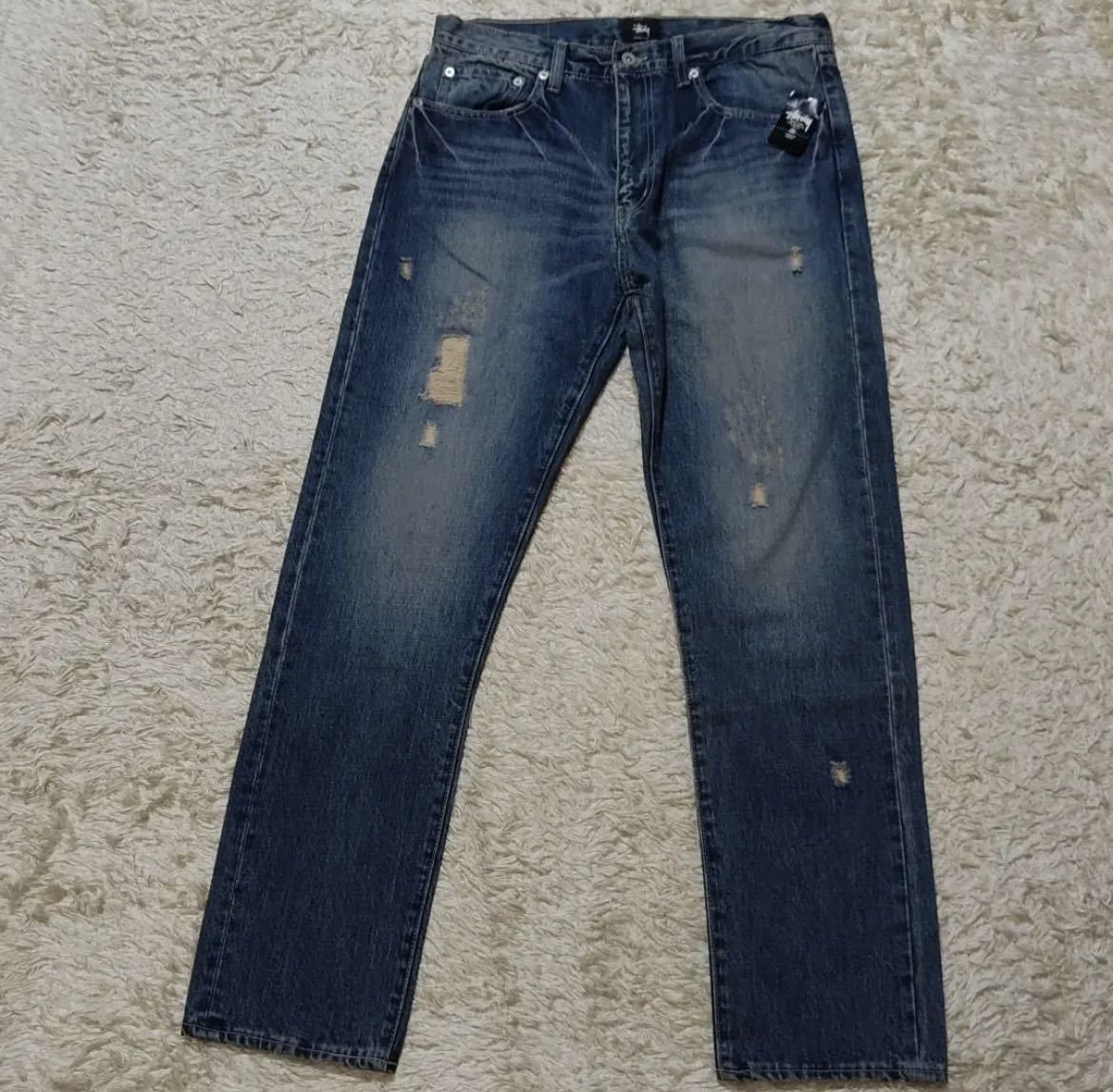 タグ付き】STUSSY ステューシー ダメージジーンズ デニムパンツ タグ付き】STUSSY ステューシー ダメージジーンズ デニムパンツ