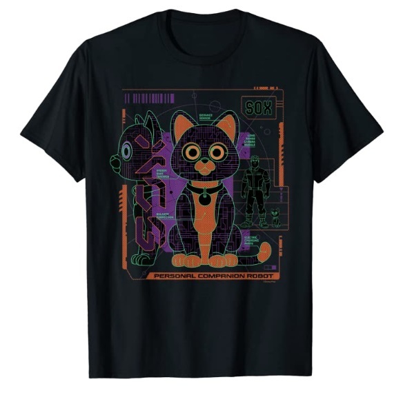 バズ・ライトイヤー ソックス 猫 ★ 黒A Ｔシャツ ３XL XXXL_画像1