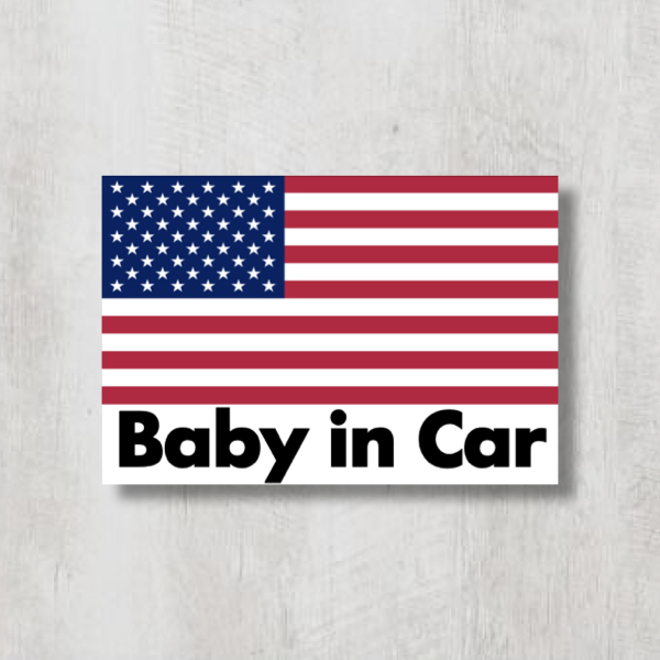 アメリカ国旗【Baby in Car/ベビーインカー】マグネットステッカー